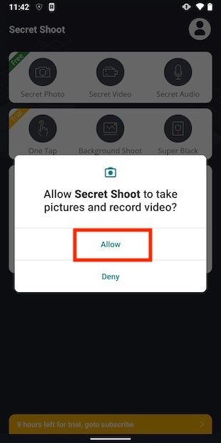 Tomar fotos con la pantalla del teléfono Android apagada