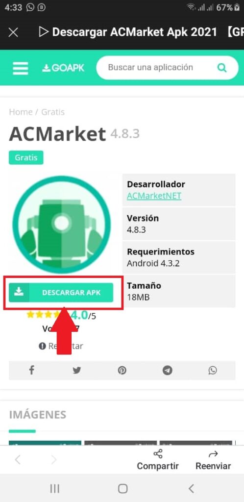 ¿Cómo descargar e instalar ACMarket en Android?