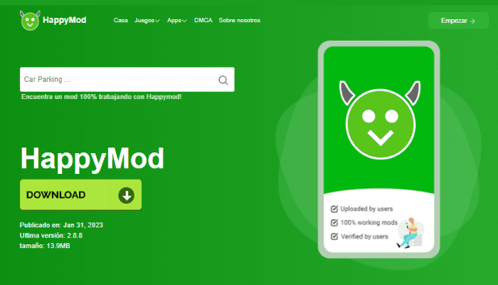 modifica todas las características de las apps de juegos para Android con happy mod